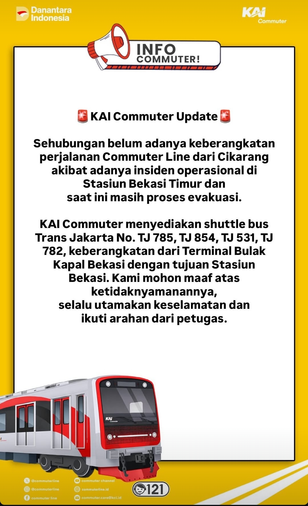 Insiden Stasiun Bekasi Timur: Info Rute & Shuttle Bus